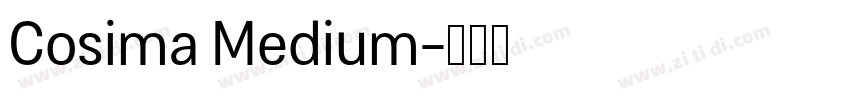 Cosima Medium字体转换